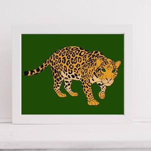 Jaguar Wall Art | Wildlife Print | Animal Decor | Modern Jaguar Art | Digital Download