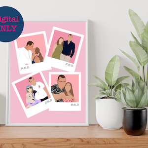 Custom Faceless Portrait | Personalised Polaroid Picture Art | Unique Gift | Custom Illustration | Personalised Art | Portrait from Photo