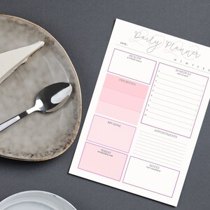Daily Printable Planner, Journal, Minimalist Planner || Instant Download