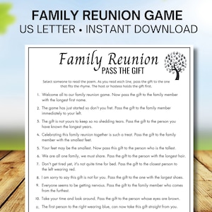Family Reunion Game, Pass The Gift Game, Left Right Game, Printable Group Icebreaker Game For Kids And Adults To Play, Pass The Parcel
