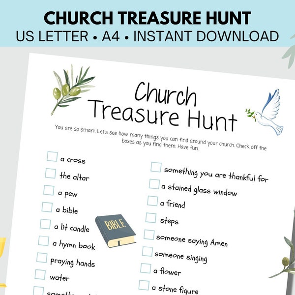 Sunday School Scavenger Hunt Etsy