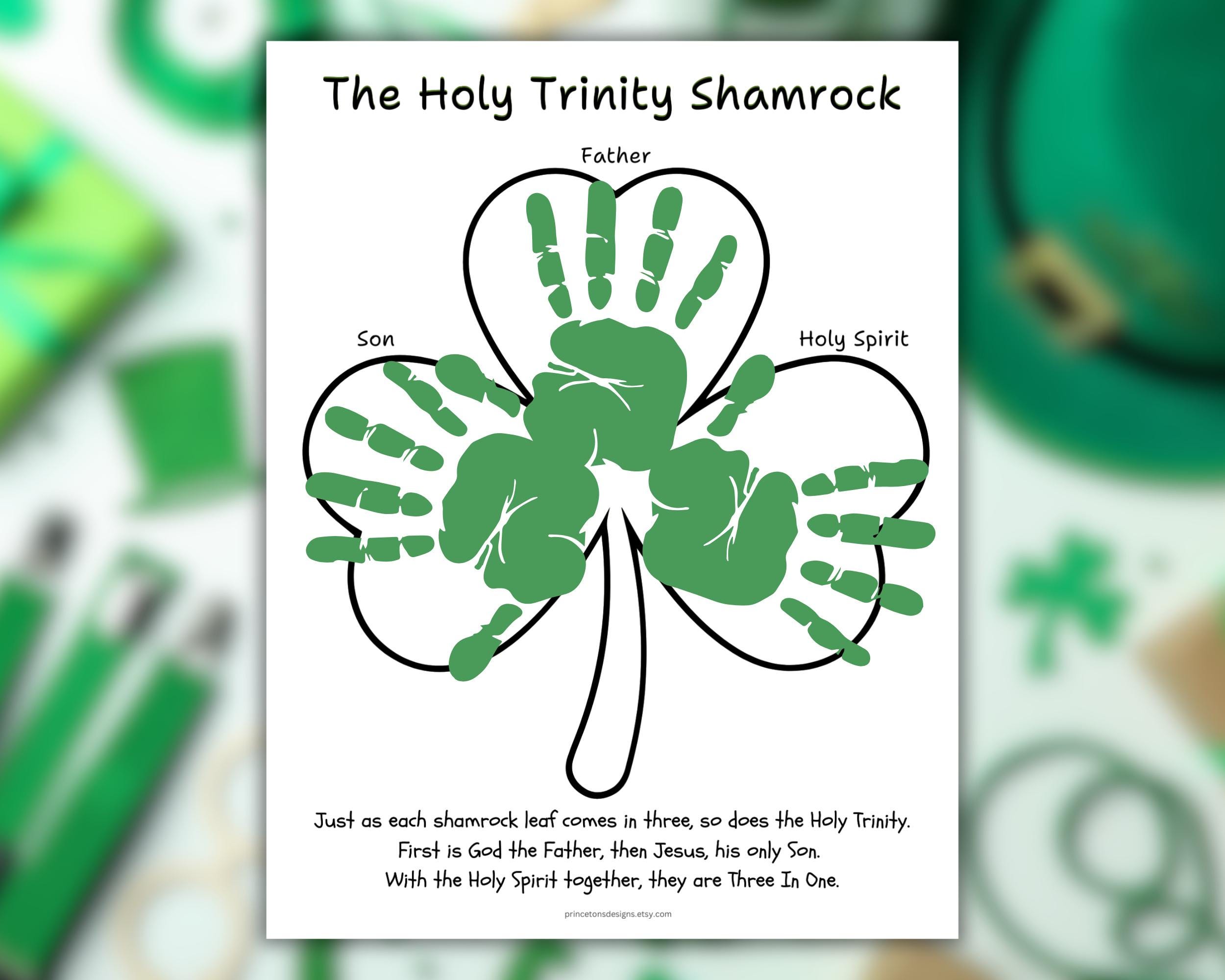 st. patrick's day handprint art, christian st patricks day craft