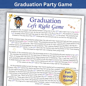 Afstudeerspel, Left Right Game, Ideeën voor afstudeerfeest, Class Of 2025, Geef het cadeau door, Leuke avondfeestspelletjes, afstudeerspellen college