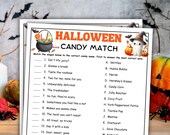 Halloween Candy Match, Printable Halloween Game, Halloween Party Game, Halloween Trivia Quiz, Fun Halloween Activity For Kids Teens Adults