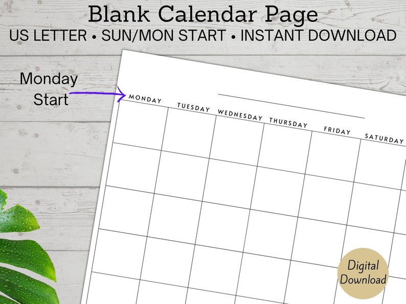 Blank Calendar Page Printable Blank - Il 794xN.4628062111 4xtv 