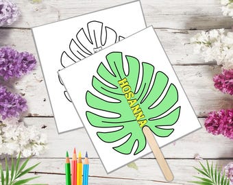 Palm Sunday Craft, Sunday School Craft, Palm Sunday Activity, Palm Sunday Coloring Page, Holy Week Craft, Easter Bible Printable Kids Lent