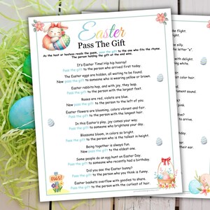 Easter Game, Pass The Gift Game, Easter Party Games, Printable Easter Activities, Pass The Parcel, Easter Group Game, Easter Family Games image 6