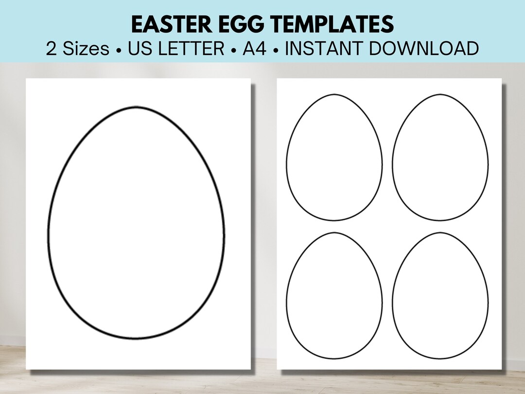 Printable Easter Egg Template Easter Egg Activity Sheets - Etsy
