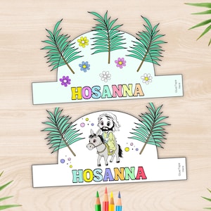 Palmsonntag Basteln, Papierkrone zum ausdrucken, Karwoche, Sonntagsschulunterricht, Homeschool Osteraktivität, Kinder Fastenzeit, Hosanna