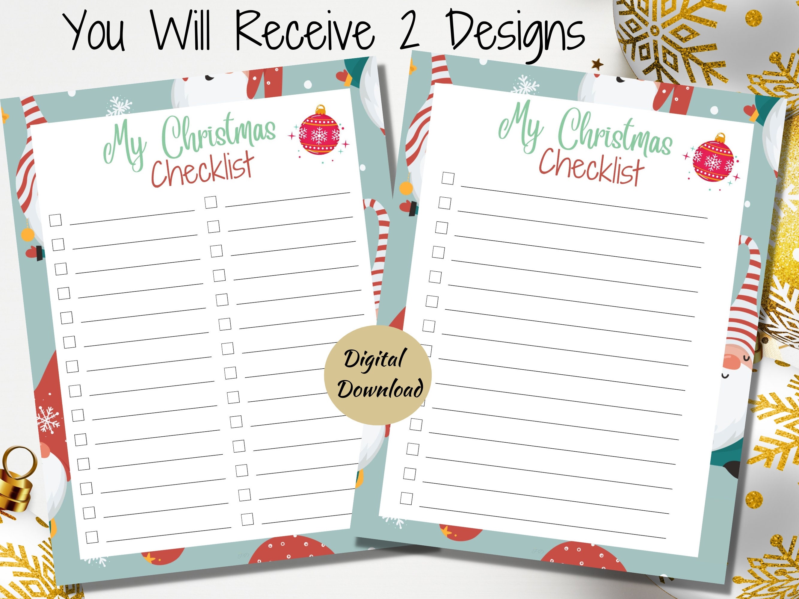 Christmas to Do List Printable Christmas Checklist To-do List Template ...