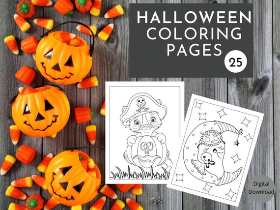 Halloween Coloring Pages Halloween Activity Printable - Etsy Canada