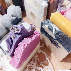 Random Soaps in Bundles of 10+ oz| Handmade artisan soap sample size bars | soap bundles