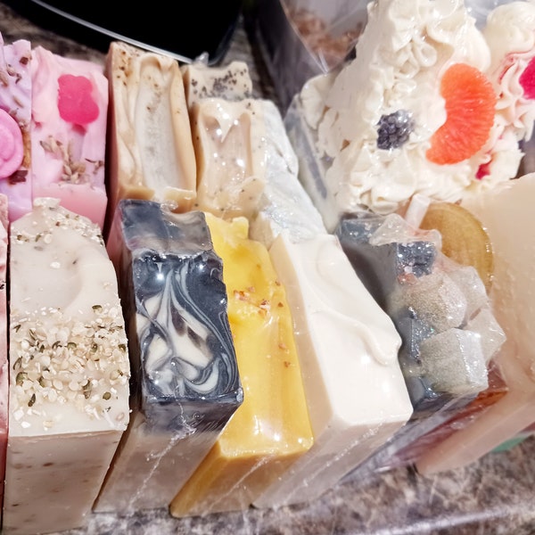 5 bars of assorted handmade artisan soap