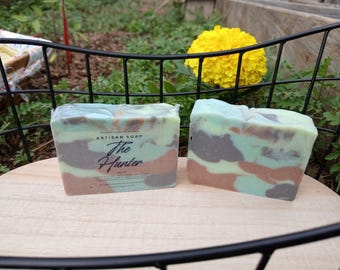 Handmade Camo Soap: Earthy Scent, Hunter Gift