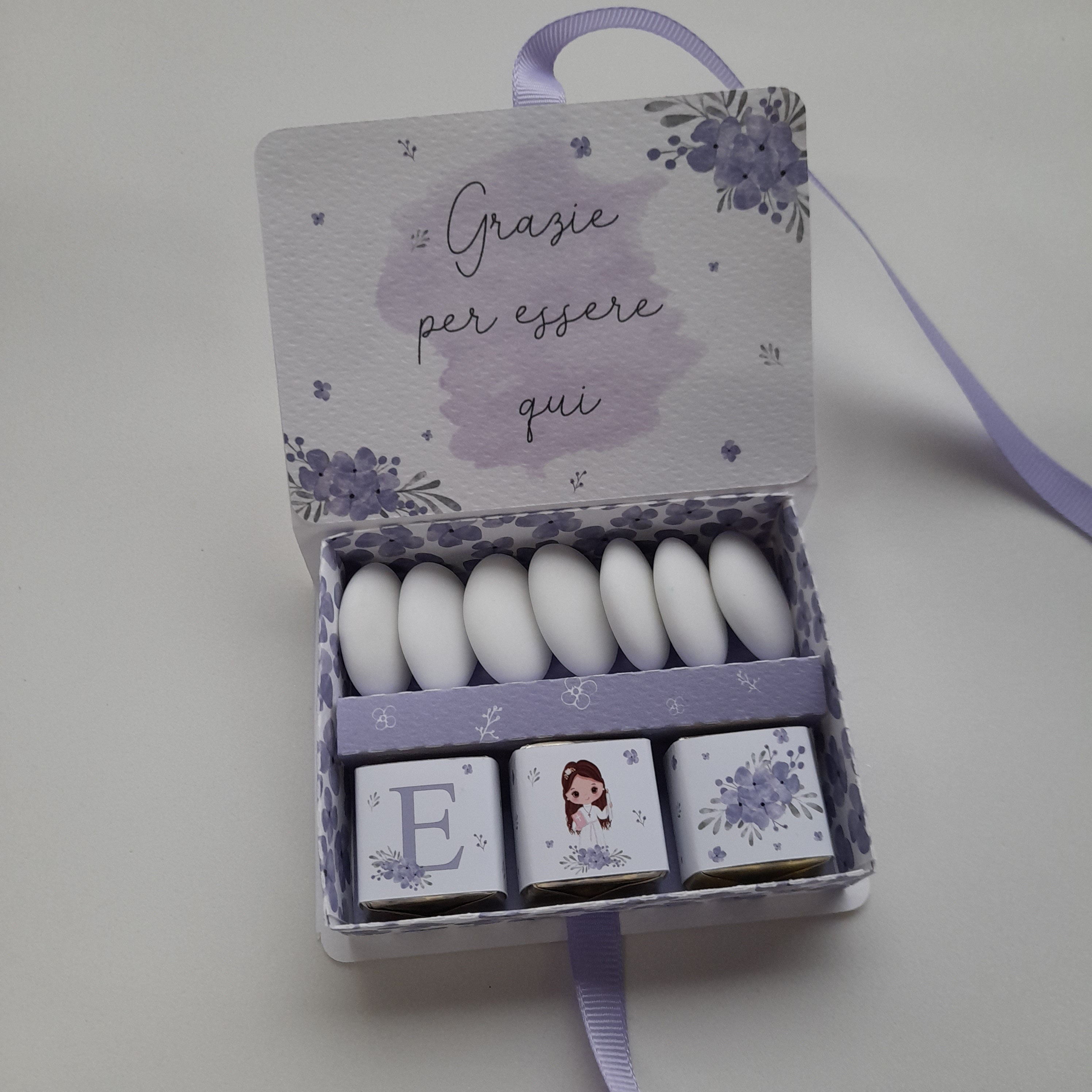 Box degustazione con n.3 cioccolatini e n.7 confetti Etsy Italia