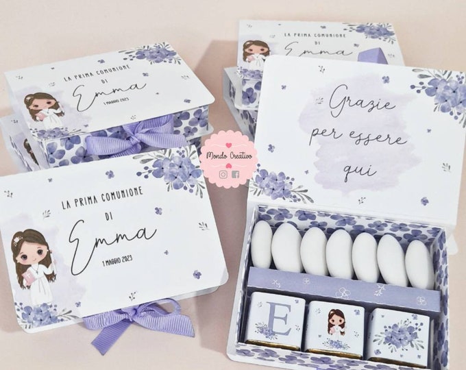 Box degustazione con n.3 cioccolatini e n.7 confetti, cioccolatini