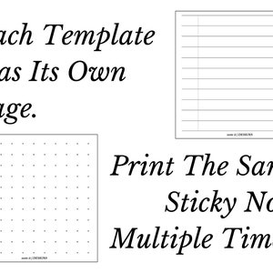 Essential Sticky Note Bundle | Printable Sticky Note Minimalist ...
