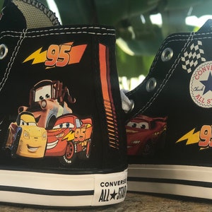 Cars Shoes on Original Converse Shoes Black Color for Toddler and Kids read below for sizing and return &quot;No return or exchange are accepted.