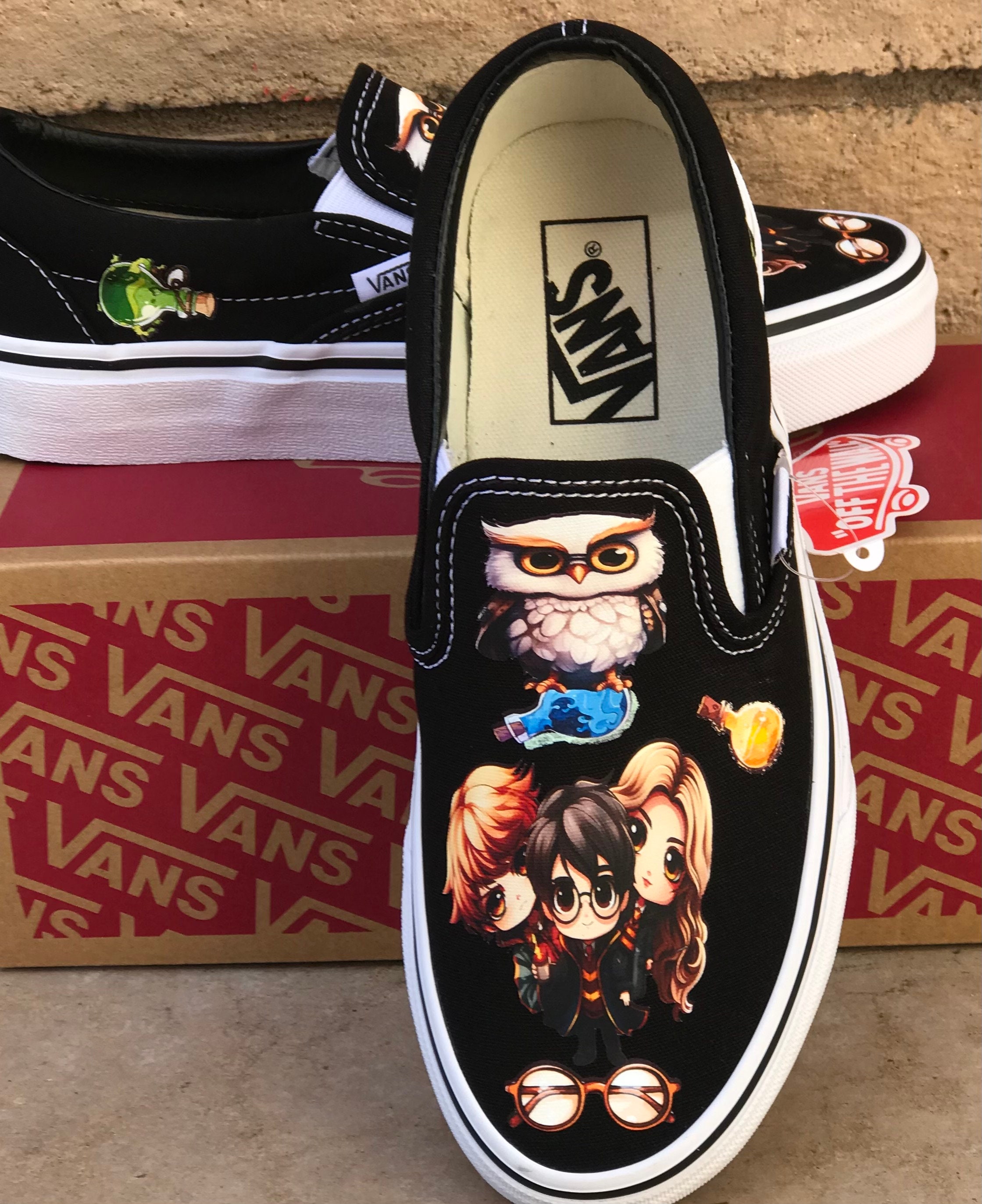 VANS Shoes Custom Hand Detailed Harry Potter Inspired womens