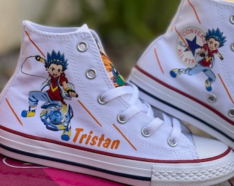 Custom Converse Shoes Hightop for Boys Pls Read Full Description For Sizing and Return Policy No Return Or Exchange