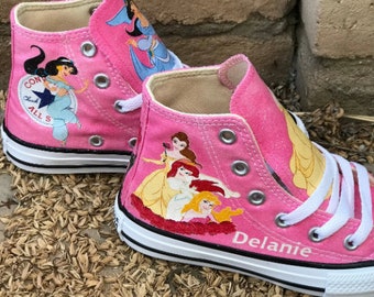 Princesses Shoes Glitter and glow in the dark name feature Please Read Description for Shop Policy and Sizing