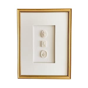 Intaglios No. 6 - European Intaglios - Belgian Linen Shadowbox Framed Art