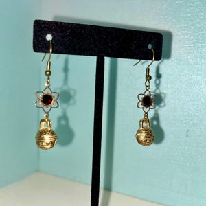 Ruby Red Tiger Bell earrings