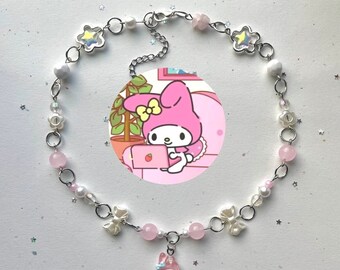 MyMelody ౨ৎ / Collana di perline ispirata a Sanrio!