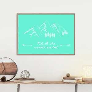 PRINTABLE Not All Who Wander Are Lost Blue - Etsy