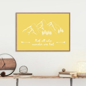 PRINTABLE - Not All Who Wander Are Lost - Yellow