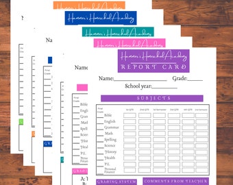 PRINTABLE Homeschool Report Card