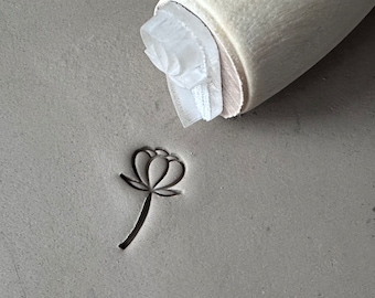 Pottery stamp Flower V2. Stamp for foliage ceramics. Leaf stamp for ceramic pottery.