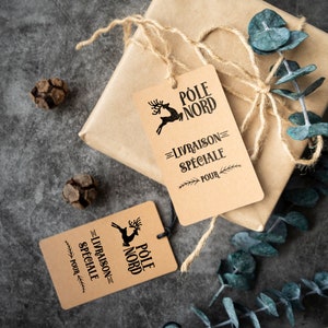 Tampon Livraison Spéciale Noël. Tampon à encre Noël. Tampon pour étiquette cadeaux Noël - Tampon pour cadeaux de noël