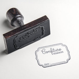 Selo de geléia caseira. Carimbo de tinta de geléia. Carimbo para etiqueta de atolamento. Selo de embalagem. Selo de geléia. Carimbo de etiqueta