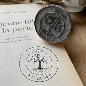 Timbro albero personalizzato. Timbro a inchiostro Ex Libris Albero della Vita. Timbro albero grande personalizzabile. Timbro Ex Libris. Timbro del libro