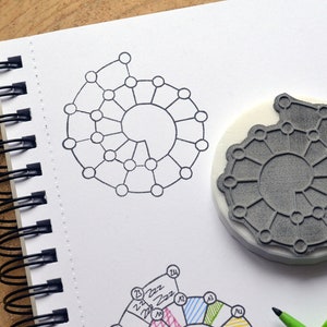 Tampon Spirale pour gestion du temps. Tampon Organisation du temps et planner.