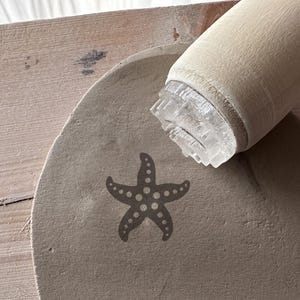 Tampon poterie étoile de mer. Tampon pour céramique étoile de mer. Tampon pour poterie céramique. Starfish pottery stamp