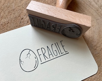 Fragile Egg message stamp. Fragile ink pad. Stamp for order. Pregnancy announcement stamp.