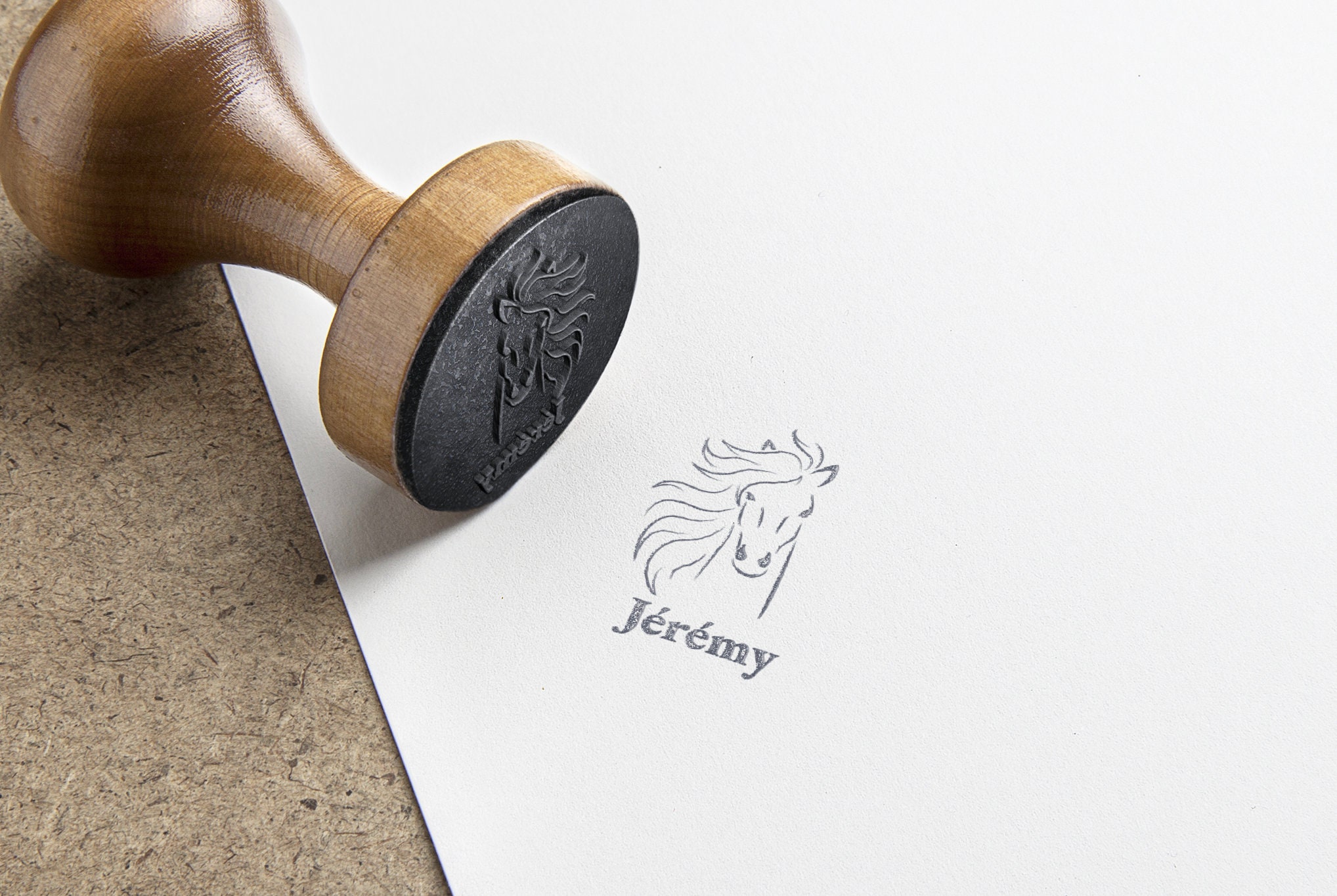 Custom Personalized Horse Stamp - Create Unique Pet Stamps with Your Horse's Name