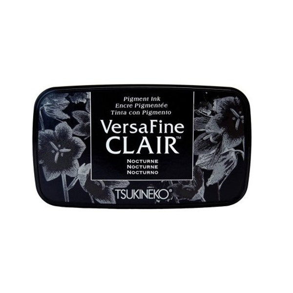 Encreurs Versafine Clair Noir. Encreur Noir resistant à l'eau. Encreur pour tampon encre de chine. Versafine Nocturne