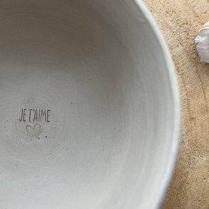 Tampon poterie Je t'aime. Tampon pour céramique Amour. Tampon pour poterie céramique.