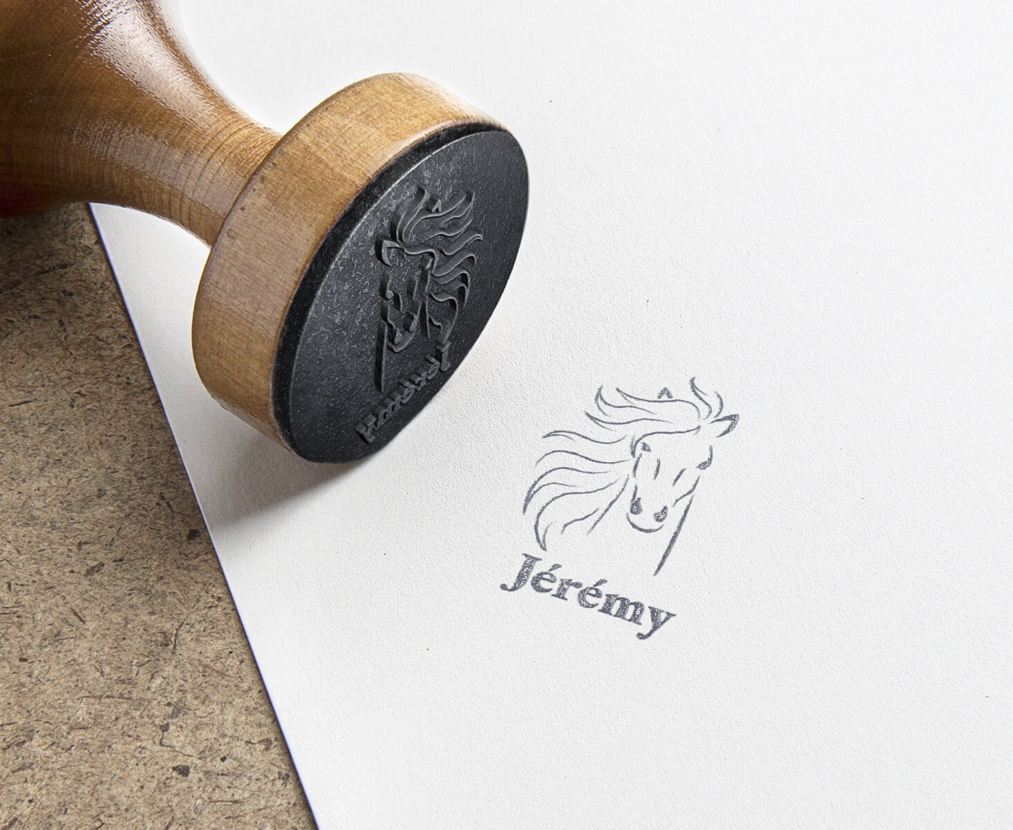 Custom Personalized Horse Stamp - Create Unique Pet Stamps with Your Horse's Name