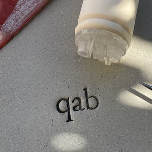 Personalized pottery stamp. Initials ceramic stamp. Customizable ceramic pottery stamp. image 1