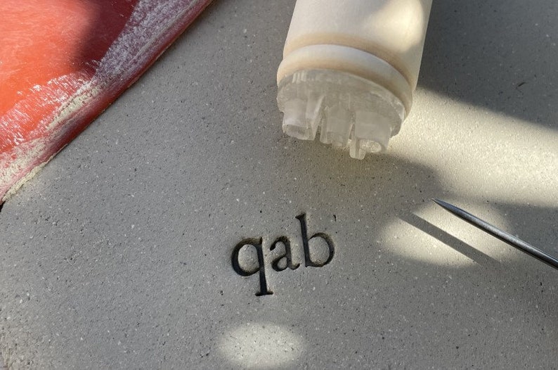 Personalized pottery stamp. Initials ceramic stamp. Customizable ceramic pottery stamp. image 1