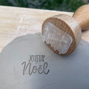 Tampon poterie Joyeux Noël. Tampon pour céramique Joyeux Noël. Tampon pour poterie céramique. Joyeux Noël Christmas Pottery stamp