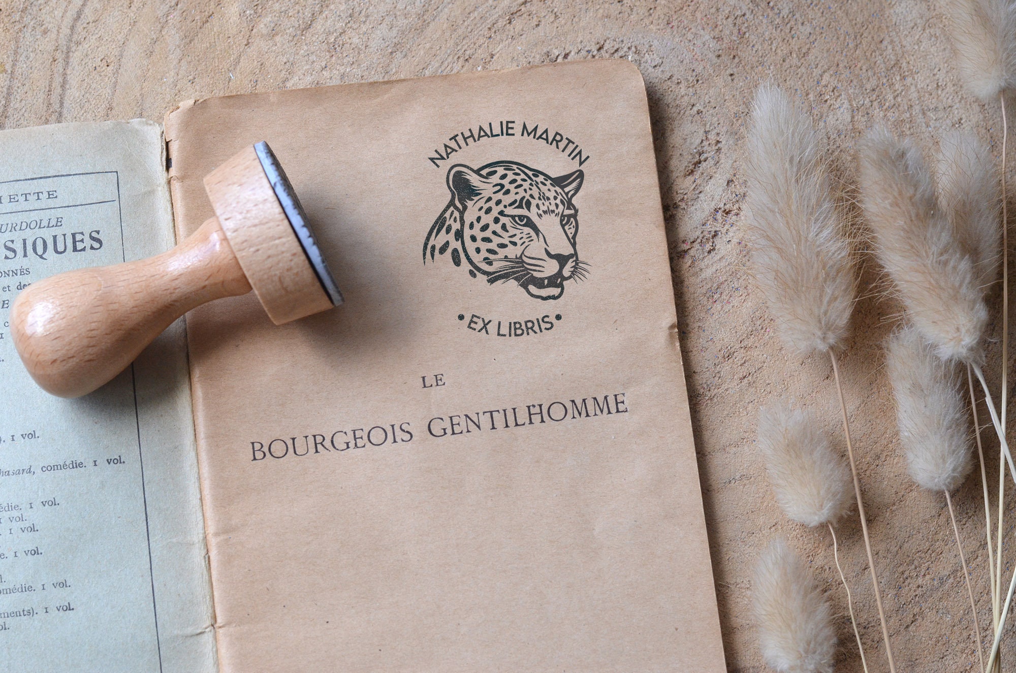 Custom Cheetah Ex Libris Stamp. First Name & Cheetah Ink Stamp. Customizable Stamp. Ex Libris Stamp. Custom Cheetah Stamp