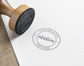 Personalized Seal Address Stamp. Customizable ink stamp Address. Customizable address wedding invitation stamp.