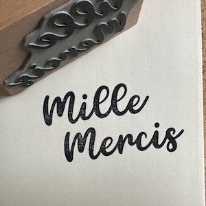 Tampon Mille Mercis. Tampon à encre pour mariage. Grand tampon packaging small business. Tampon remerciement. Tampon merci