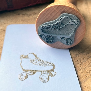 Tampon Roller Patins à roulettes. Tampon à encre Patin à roulettes. Tampon pour anniversaire. Cadeau sur mesure