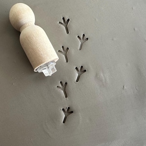 Tampon poterie patte d'oiseau. Tampon pour céramique Oiseau. Tampon pour poterie céramique.